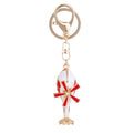 Enamel Rhinestone Helicopter Keychain Metal Bag Charm view 5