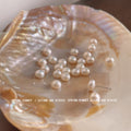 White Pearl Silver-Tone Post Stud Earrings Matching Pair view 2