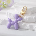 Gold Tone Balloon Dog Clip Keychains in Fourteen Colors view 2