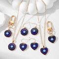 Gold Tone Evil Eye Keychain Earring Necklace Mix 6 Styles view 1