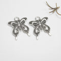 Looped Butterfly Metal Charm Pendant in 3 Finishes for Jewelry Making view 7