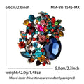 Large Faceted Glass Floral Cluster Brooch In Seven Colorways view 9