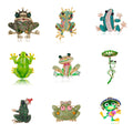 Green Gold Tone Frog Crystal Enamel Twelve Designs Metal Brooch Pin view 1