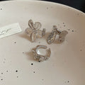 Open Metal Ring Mix Flower Pearl Wave and Solid Styles view 11
