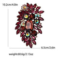 Large Crystal Leaf Cluster Brooch in Nine Colorways view 12