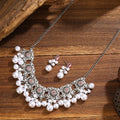 Pearl Look Choker Necklace and Earring Sets in Four Colors view 7