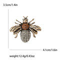 Antique Gold Tone Jeweled Bee Brooch In Four Colors view 9