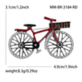 Bicycle Brooch In Metal With A Colored Frame, Crystal Wheels, And Black Details view 6