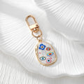 Colorful Printed Eye Oval Lobster-Clasp Charms in Six Designs view 7
