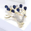 Crystal Running Deer Brooch Purple Blue Antler Gem Styles view 4
