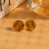 Yellow Baseball Studs