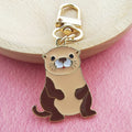 Pink Axolotl Otter Enamel Keychains Lobster Clasp 3 Styles view 4