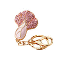 Crystal Bok Choy Keychains in Plain and Braided Loop Options view 5