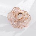 Camellia Crystal Metal Brooch Pin for Jackets and Lapels view 4