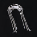 Rainbow Arch Crystal Brooch With Four Long Fringe Strands view 3