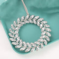 Rhinestone Leaf Circle Wreath Hanging Ornament Three Colors view 4