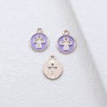 Round Enamel Cross Charms in Four Pastel Colorways view 3