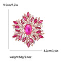 Oversized Crystal Flower Brooch With Decorative Crystal And Enamel Details view 8