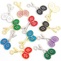 Crossed Racket Enamel Charms in Six Colors and Two Metal Tones view 5