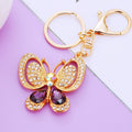 Crystal Butterfly Keychains with Fortune Cords and Loose Braided Loops view 8