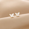 White Butterfly Studs
