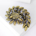Teardrop Crystal Laurel Brooch in Six Bright Colorways view 3