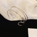 Three Line Wavy Open Arm Cuff In Silver Tone Or Gold Tone view 6