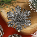 Layered Crystal Flower Cluster Brooch in Three Metal Tones view 3