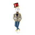 Top Hat Gentleman Brooch With Pearl Head in Two Colorways view 5