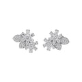 Crystal Flower Earrings with Stud and Huggie Hoop Options view 5