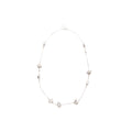 Silver Tone Organic Disc Long Necklace Statement Fashion Jewelry view 5