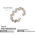 Gold Steel Open Bubble Bezel Crystal Rings Clear Multicolor view 6
