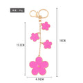 Enamel Five Petal Flower Keychain Metal Chain Bag Charm view 4