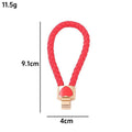 Heart Braided Cord Key Fob Gold Tone Metal Cap 7 Colors view 3