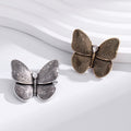 Red Gold Tone Butterfly Two Designs Metal Brooch Pin view 5