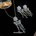 Multicolor Floral Crystal Pendant Necklace For Women view 2