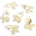 Marquise Crystal Butterfly Charms in Ten Colors and Two Metal Tones view 7