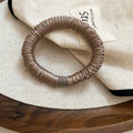 Satin Elastic Hair Ties Bead Connector Six Neutral Colors view 10
