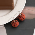 Orange Basketball Three Dimensional Novelty Hook Earrings view 4