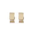 Two Tone Geometric Front Back Stud Earrings Fashion Jewelry for Women view 5