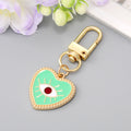 Gold and Silver Tone Multieye Heart Moon Evil Eye Clip Keychains view 7
