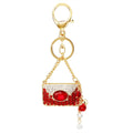 Jeweled Perfume Purse Keychains in Five Colors with Braided Options view 5