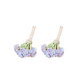 Floral Cluster U-Pin Hair Pins Six Colors Green Stems view 5