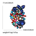 Oversized Floral Crystal Swirl Brooch in Seven Colorways view 10