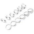 Adjustable Flat Pad Ring Blanks in Gold and Silver Tones view 7
