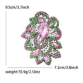 Pink and Green Crystal Statement Brooch Collection view 7