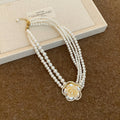Flower Pearl Look Necklaces in Three Layered Styles view 5