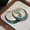 Blue Crescent Hoops