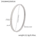 Stainless Steel Double Row Zircon Hinged Bangle Gold Steel view 7
