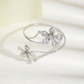 Flower Vine Wrap Open Upper Arm Cuff in Two Finishes view 7